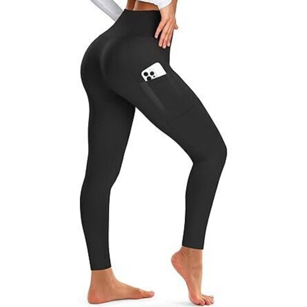 Leggings With Pockets For Women, High Waisted Leggings Buttery Soft Non See